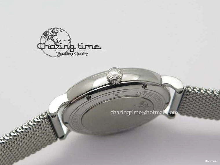 MIROTIME 0116 Portofino SCHAFFHAUSEN SS MKF 1:1 Best Edition White Dial On Mesh Bracelet A TravelReady 7341